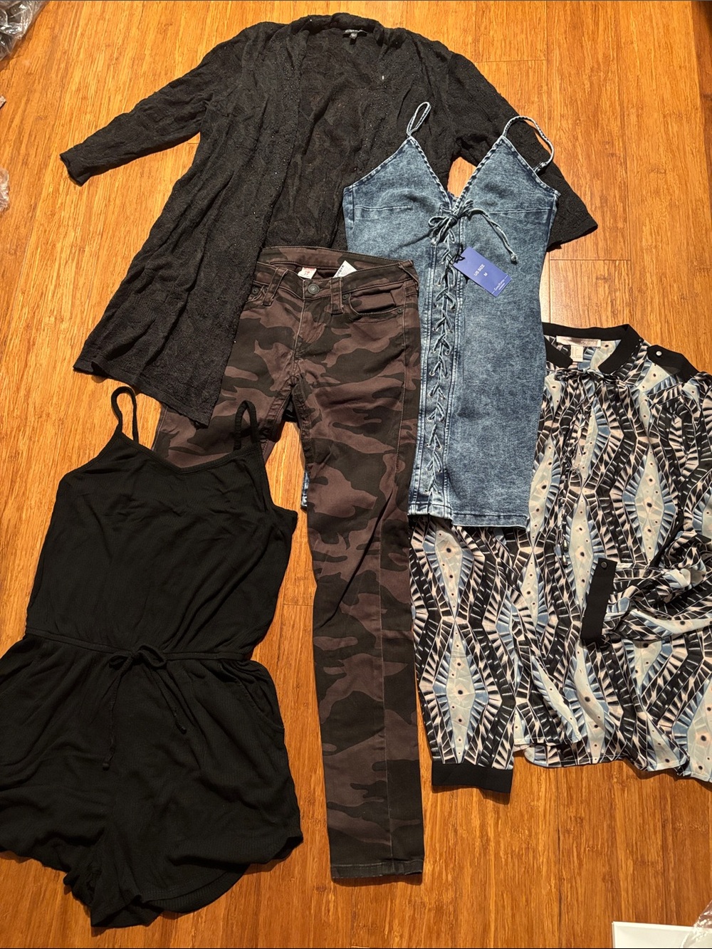 5pc Small 27 Reseller Box Y2K Festival Grunge Lot True Religion Denim Dress NWT